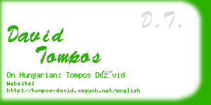 david tompos business card